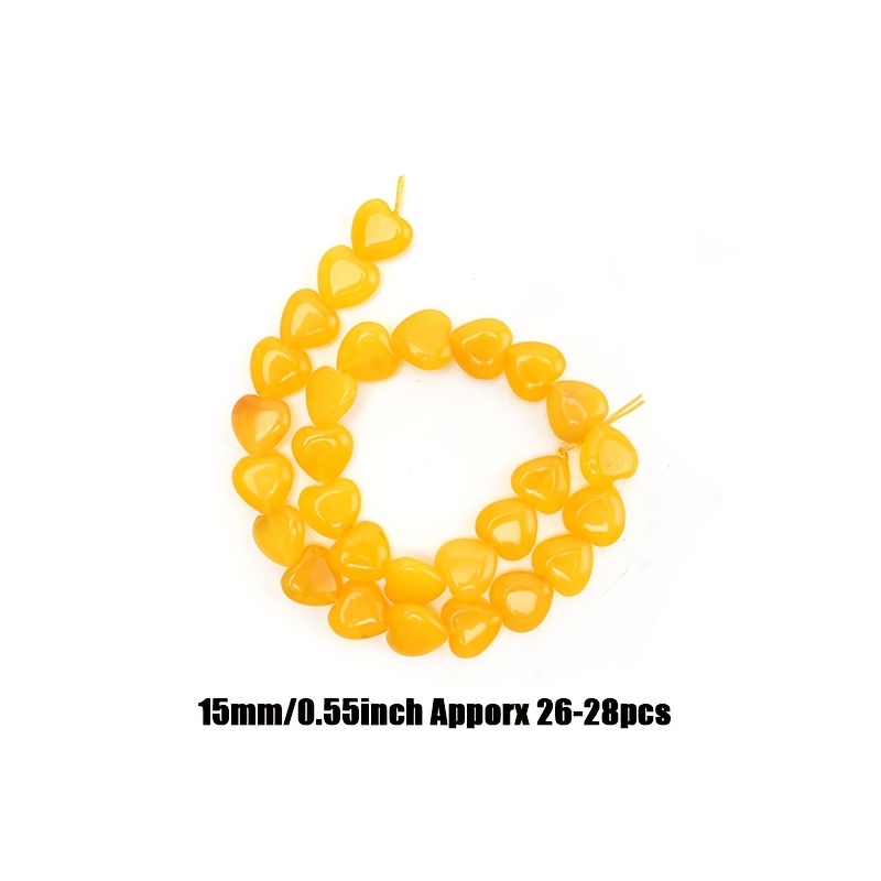 High-Quality Natural Stone Decorative Beads, 15mm